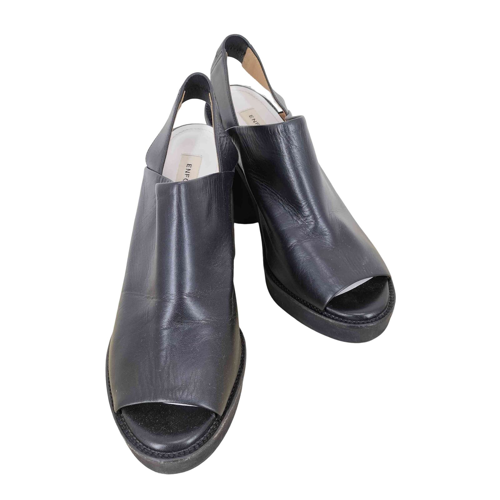 最終値下げENFOLD ブラック フリルサンダル　38 エンフォルド サンダル 38 最終値下げENFOLD ブラック フリルサンダル