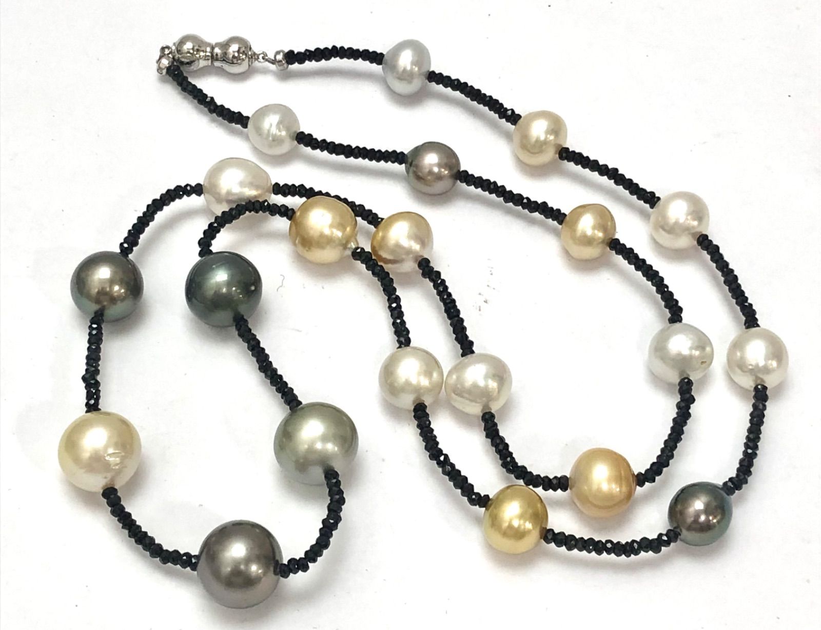 南洋真珠 ステーションネックレス SV金具 スピネル 18705309 南洋真珠