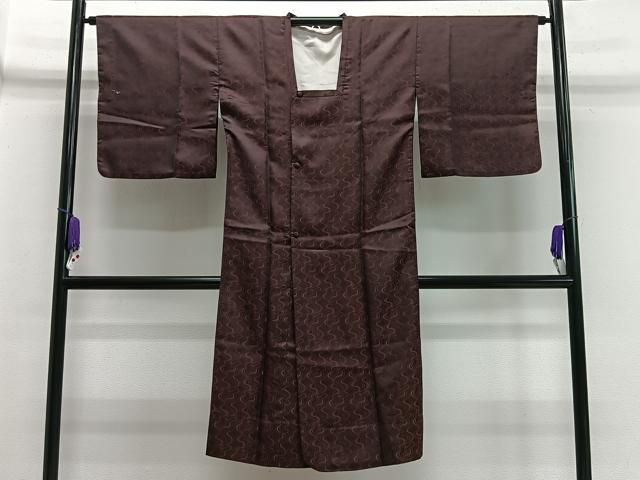 平和屋着物＃道行コート 単衣 雨コート 流水文 正絹 CAAX7897ua