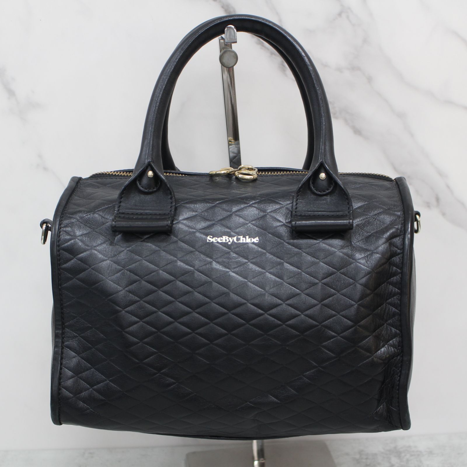S038)See By Chloe/シーバイクロエ ミニボストンバッグ 2wayバッグ 