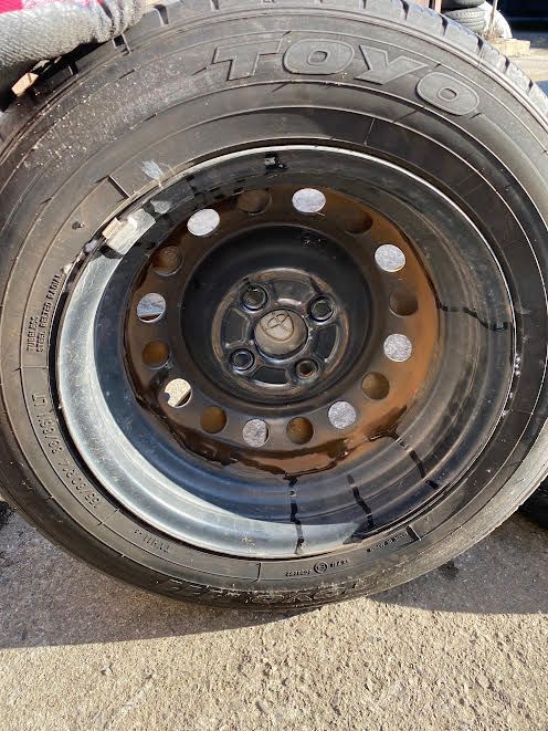 プロボックス 純正 鉄ホイール 4本セット 155/80R14 トヨタ 14インチ 4
