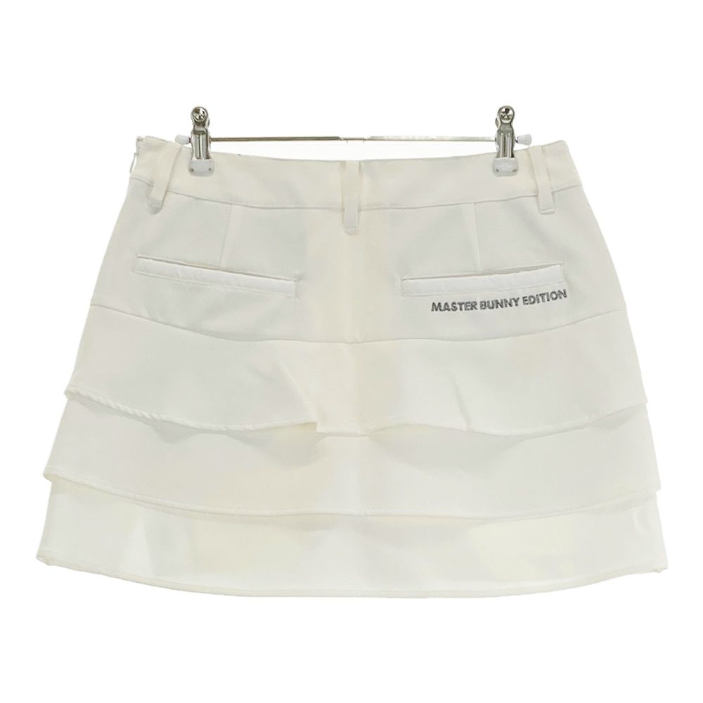 サイズ 1 MASTER BUNNY EDITION マスターバニーエディション インナー付ストレッチフリルスカート ホワイト系 240101533846 ゴルフウェア レディース ストスト