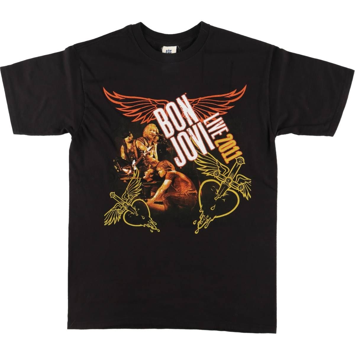 古着 FUN TEES BON JOVI ボンジョビ バンドTシャツ バンT メンズM相当|eaa541526