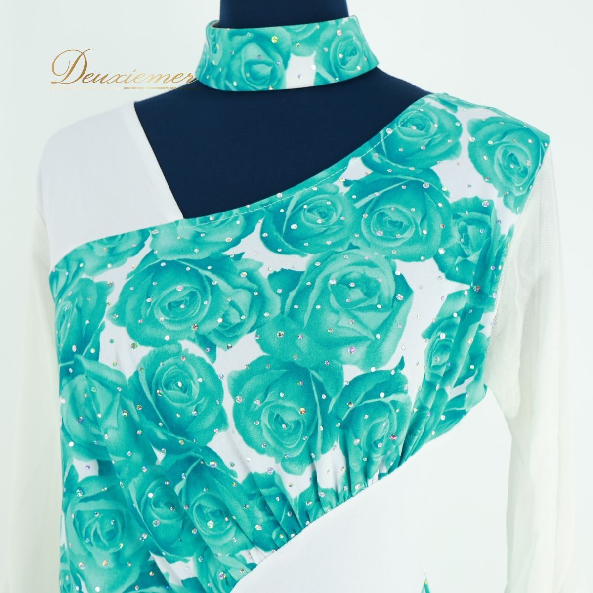 チャコット ダークグリーン 長袖ドレープセットアップ ネット限定