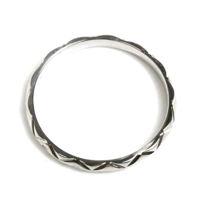 CHANEL シャネル Pt950プラチナ マトラッセ 3Pダイヤ リング・指輪  