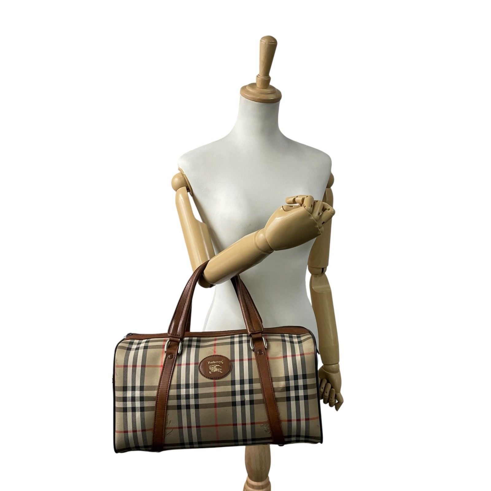 美品 BURBERRY バーバリー ボストンバッグ ノバチェック