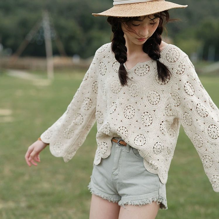 elaine fashion ニット セーター レディース クルーネック きれいめ 