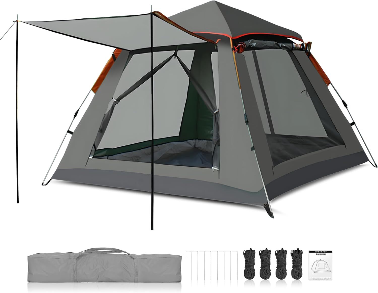 激安‼︎テント ワンタッチテント 全景天窓 ダブルドア　キャンプ　防災 激安‼︎テント ワンタッチテント 全景天窓 ダブルドア キャンプ