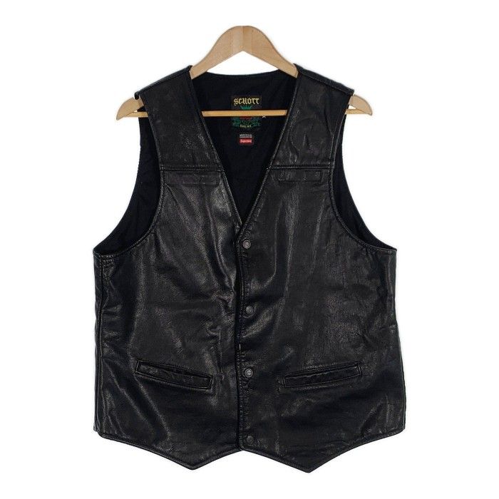 SUPREME シュプリーム 13SS Schott ショット Leather Vest レザー