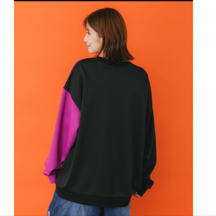  ScoLar Parity ネコバイ 切替プルオーバー トレーナー スウェット トップス