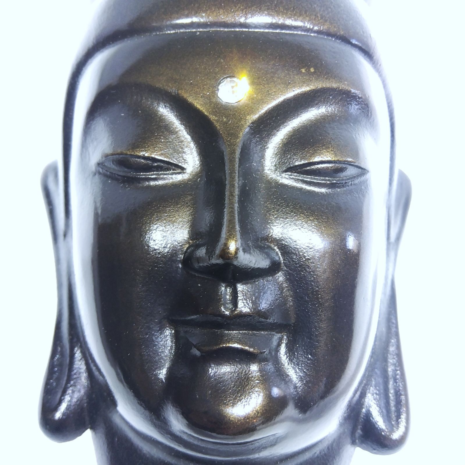 仏教美術　レプリカ　樹脂製　明古堂　頭俑　仏頭　台座付　C　R8391H Yahoo!オークション - 即決 明古堂 頭俑 仏頭 置物 オブジェ