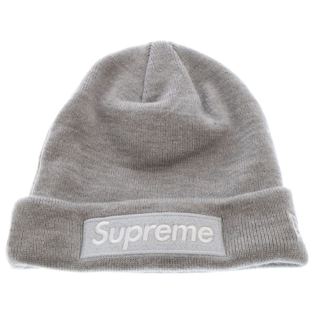 Supreme シュプリーム×ニューエラ ビーニー ニット帽 グレー BOX LOGO BEANIE Supreme×NEW ERA  ◇3109/宮竹店 : ピックアップジャパン ヤフー店 - 通販 - Yahoo!ショッピング