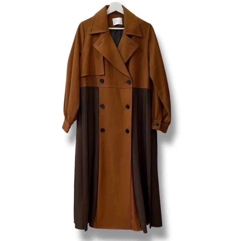 HARE ハレ バイカラープリーツコート ロングコート ロング丈