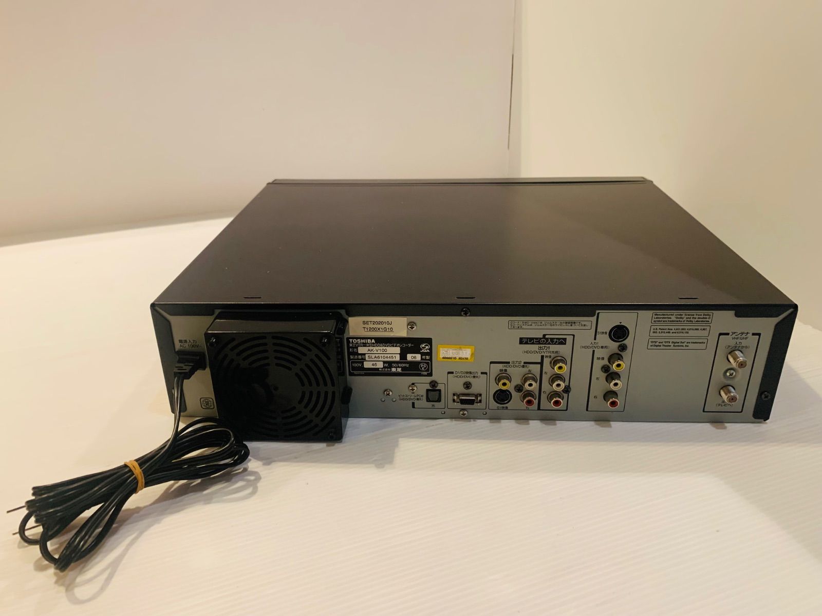 動作確認済】TOSHIBA VTR一体型HDD&DVDレコーダーAK-V100 - メルカリ