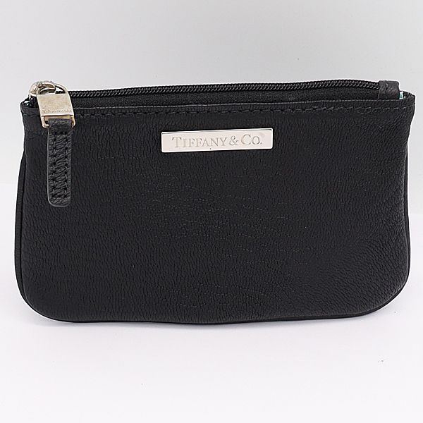 Rの小物コレクション✨極美品✨ Tiffany＆Co★Zip Coin Pouch in 黒