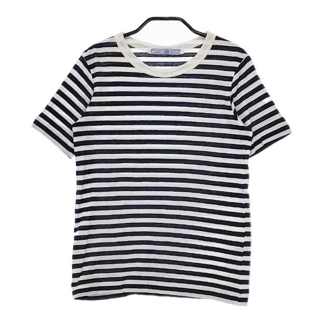 オールドマンズテーラー　ボーダー半袖Tシャツ　ブルー×白 R&D.M.CO- オールドマンズテーラー ボーダー 半袖Tシャツ ブルー