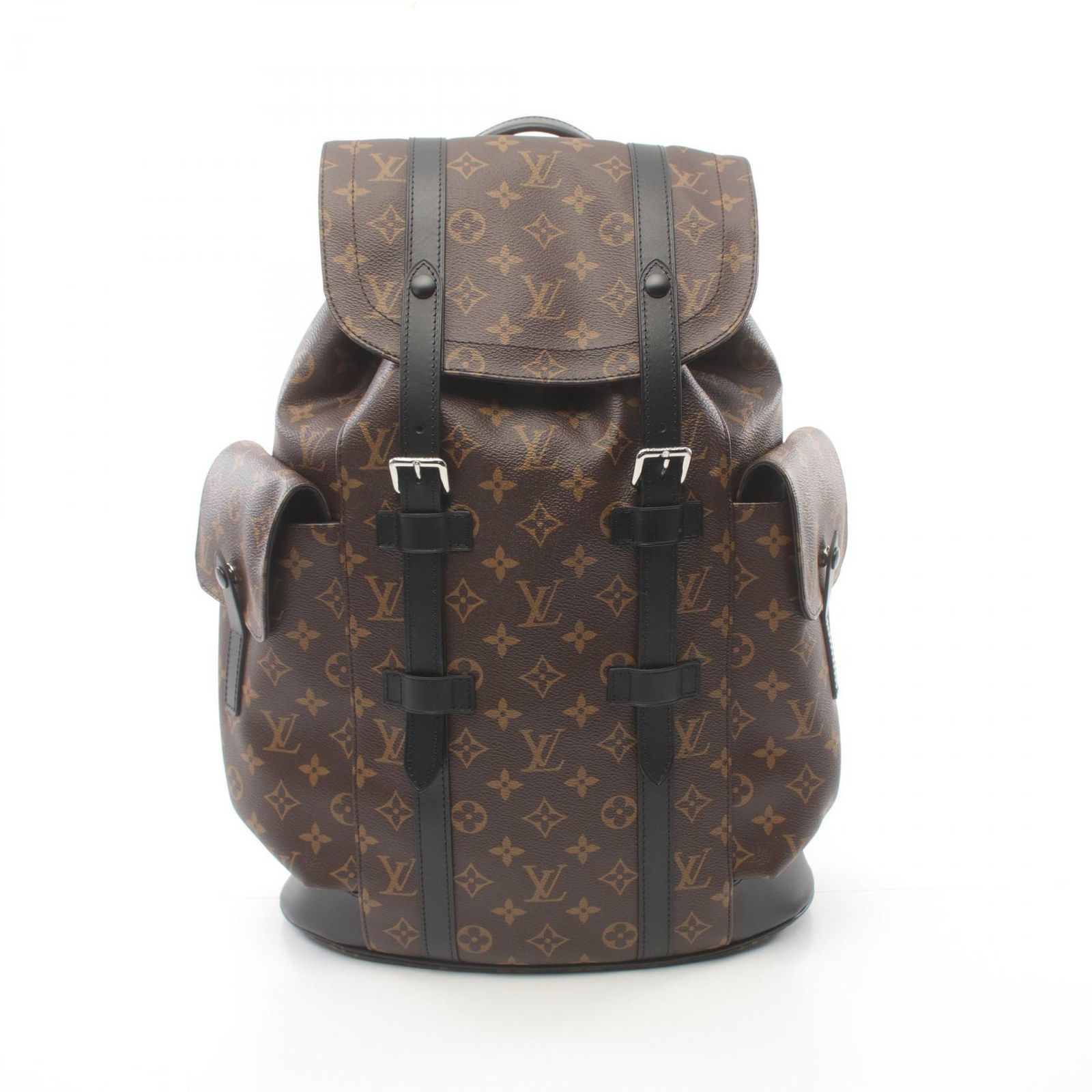 ルイ・ヴィトン LOUIS VUITTON リュックサック バックパック クリストファー PM モノグラムマカサー M43735  PVCコーティングキャンバス レザー クリストファーMM メンズ Used A - メルカリ