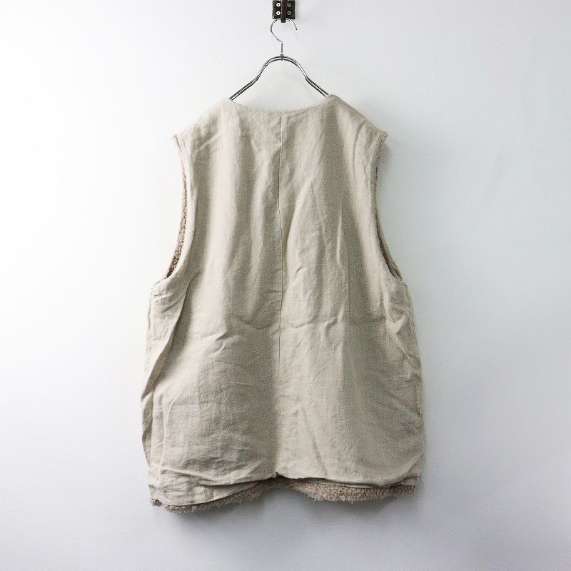 2022AW ネストローブ nest Robe wool boa reversible vest ウールボア