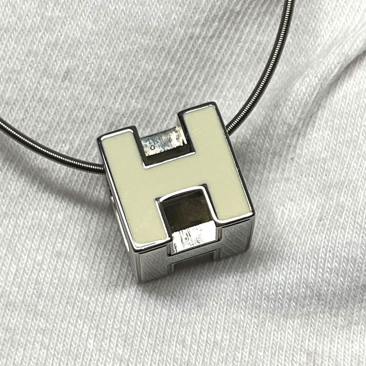 値下げ！HERMES エルメス カージュドアッシュ Hキューブ ネックレス 