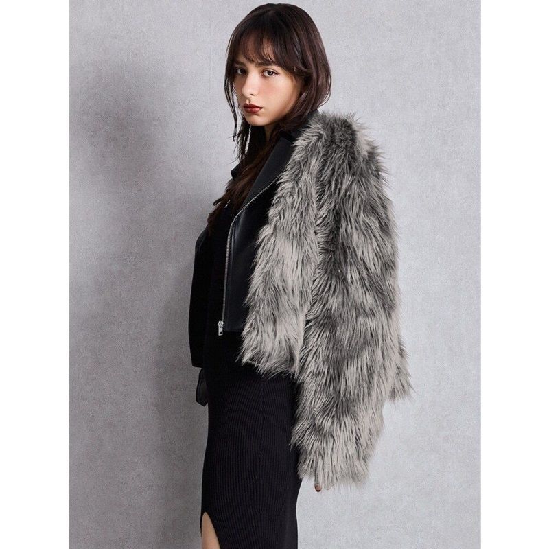 レイヤードエコファーライダースジャケット GYDA