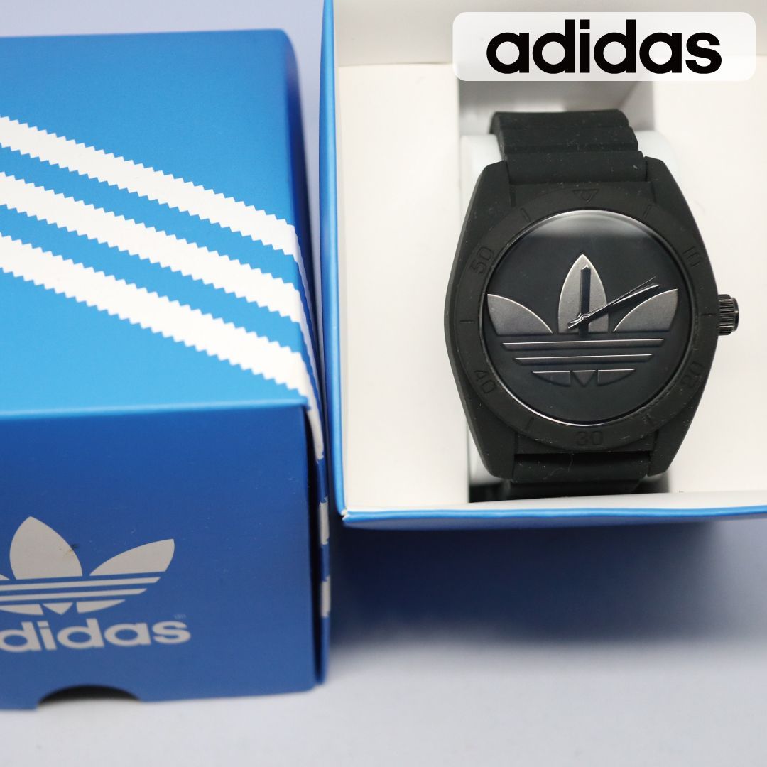 稼働品】ADIDAS アディダス サンティアゴ 箱付き 美品 ブラック メンズ 