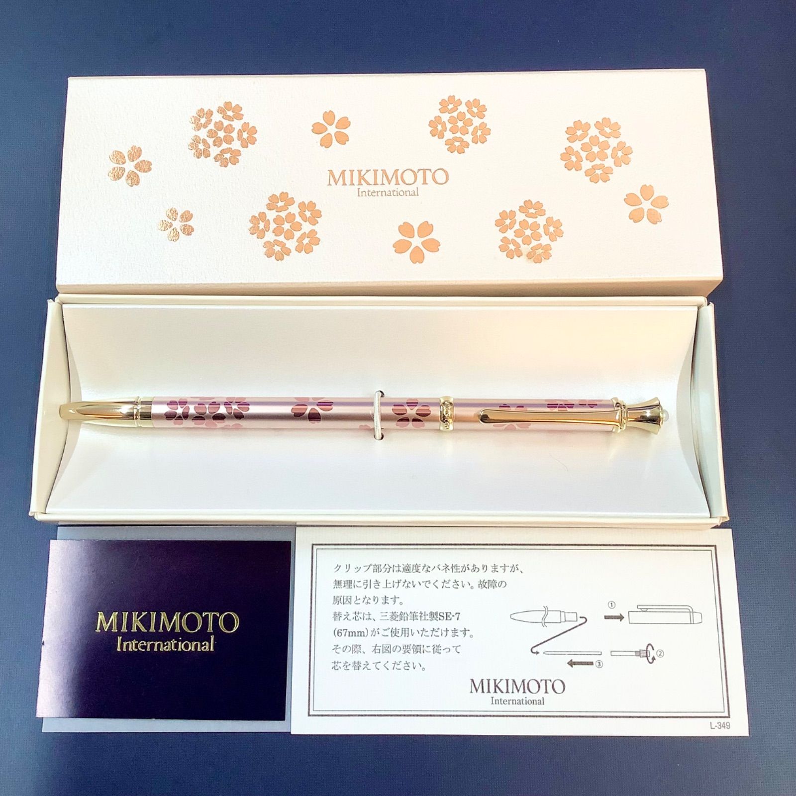 未使用】MIKIMOTO ミキモト ボールペン 桜柄 限定品 - メルカリ