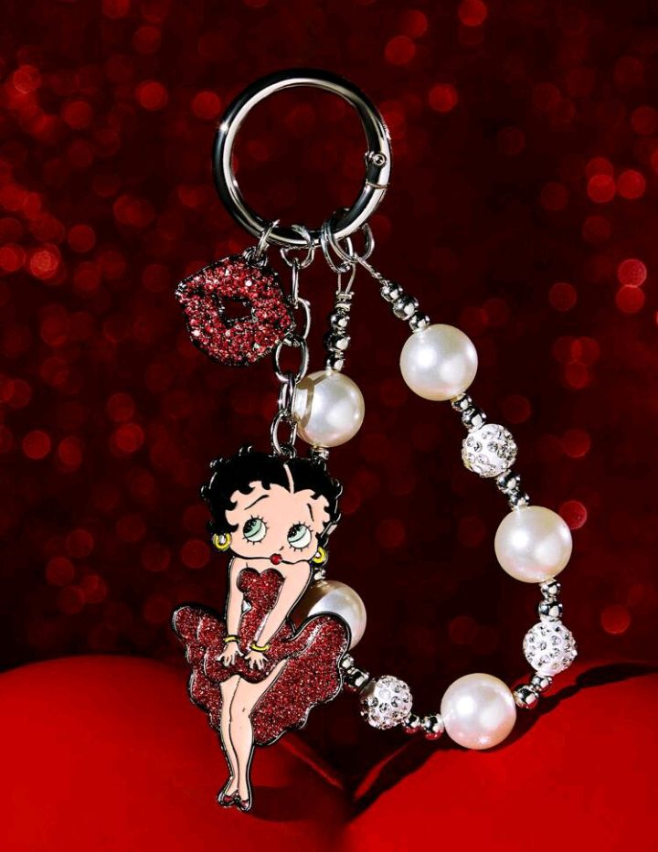ベティちゃん　キーホルダー　レトロ　ヴィンテージ　未使用品　希少 Betty Boop ベティちゃん キーホルダー ベティブープ パール