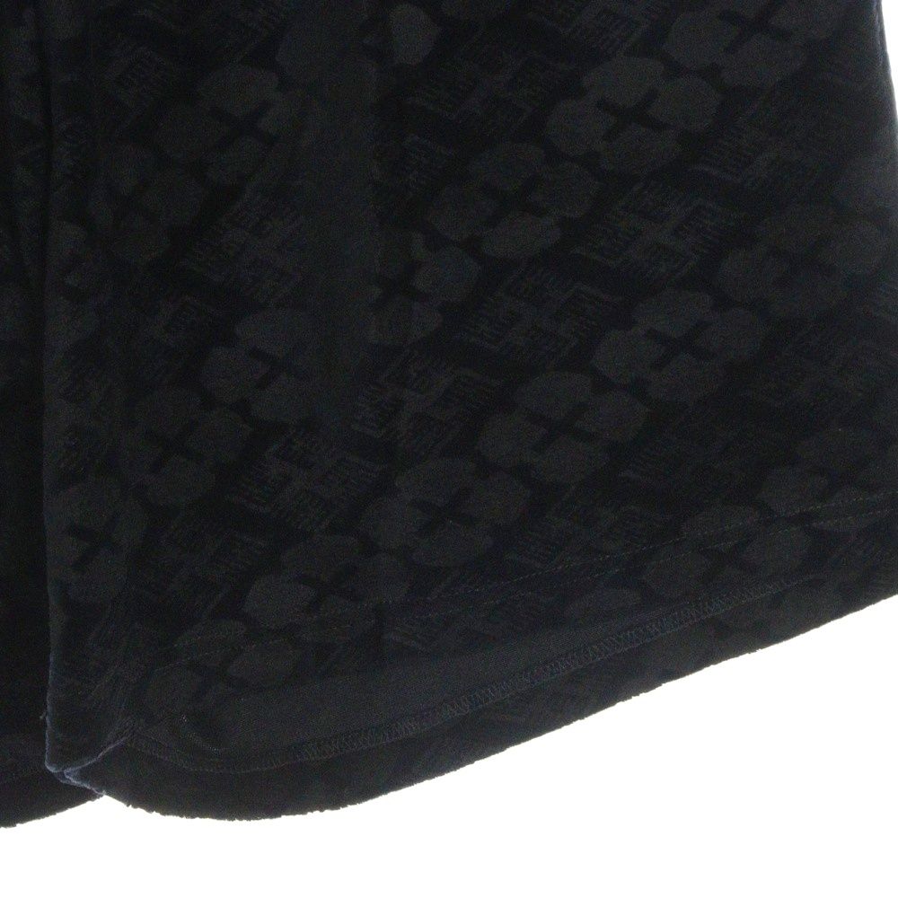 gakkin×budspool 花罰家紋 ハーフパンツ XL ブラック　ベロア 35EA961B-82AF-432B-9C3D-