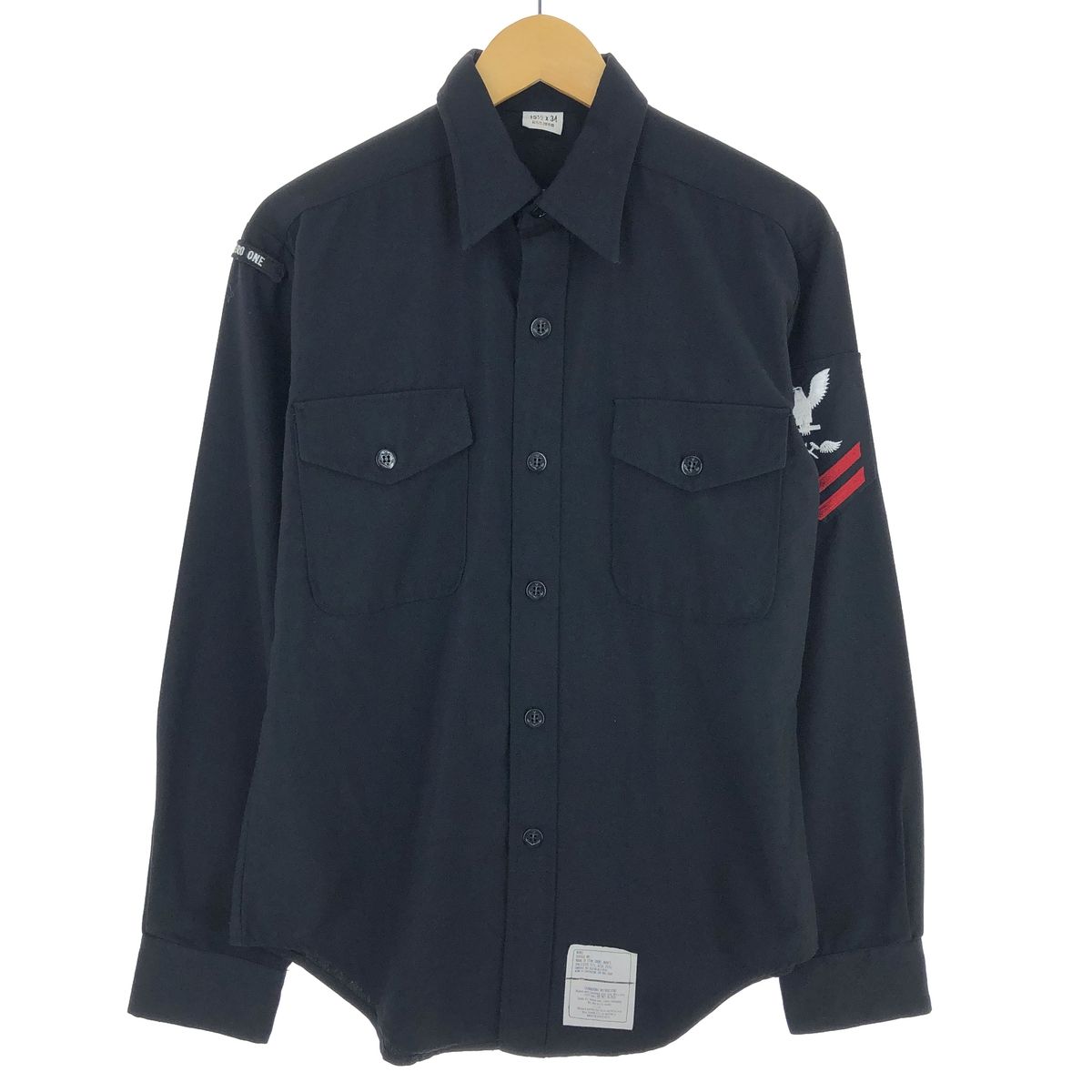 古着 80年代 U.S NAVY 米軍実品 ミリタリー ユーティリティシャツ USA製 メンズM ヴィンテージ/eaa428652