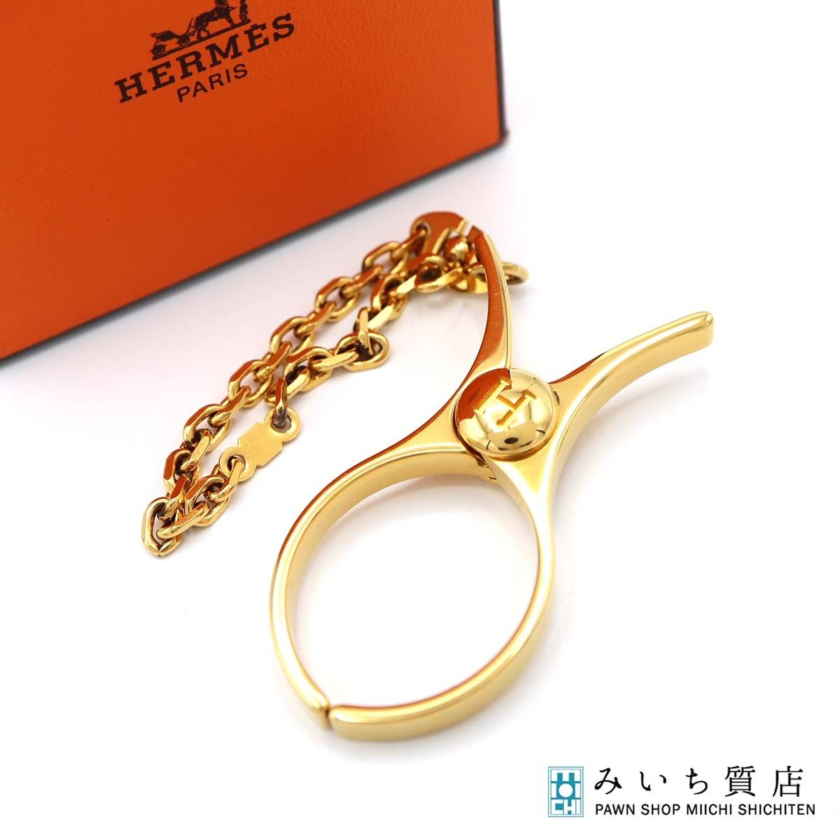 HERMES エルメス グローブホルダー キャメル ゴールド金具 鞄