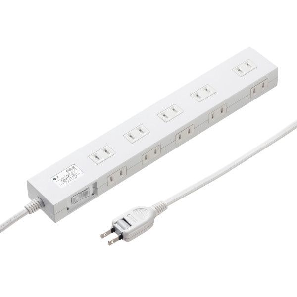 【新品・7営業日以内発送】サンワサプライ TAP-SP2110N-3W 雷ガードタップ 3m ホワイト TAPSP2110N3W【沖縄離島販売不可】