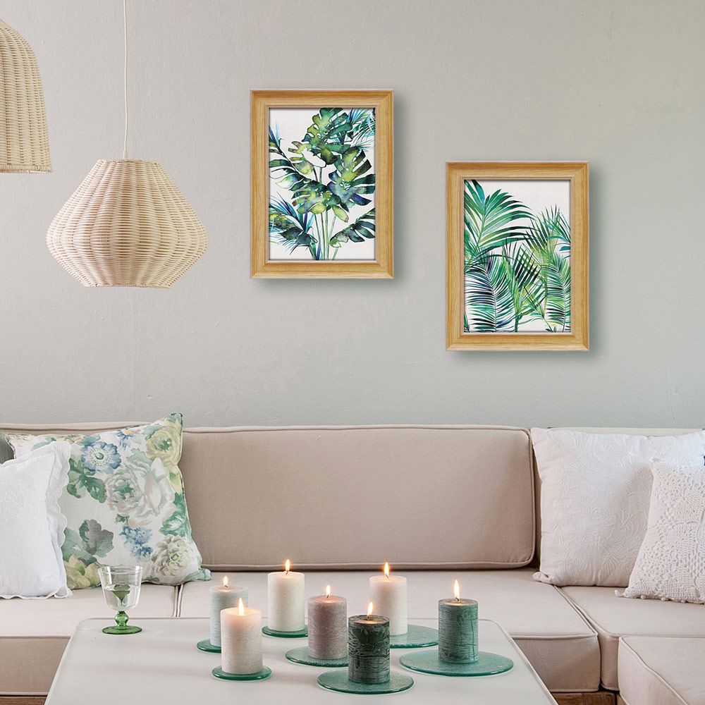 モンステラリーフパネル アートフレーム​　壁掛け　インテリア リーフパネル モンステラ3 額 MONSUTERA ブラウン フェイクグリーン