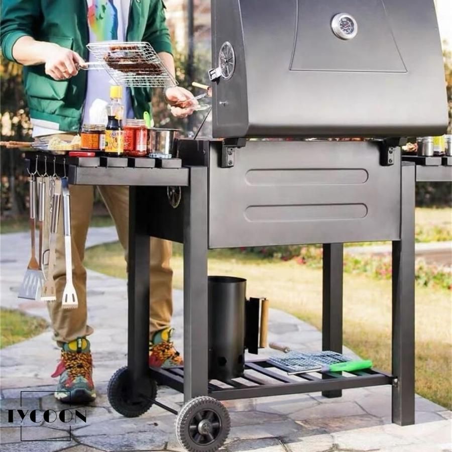 炭火焼き キャンプ バーベキューコンロ大型 焚き火台 BBQグリル バーベキューコンロ 焚き火台 アメリカンオーブングリル 大型 ステンレスグ