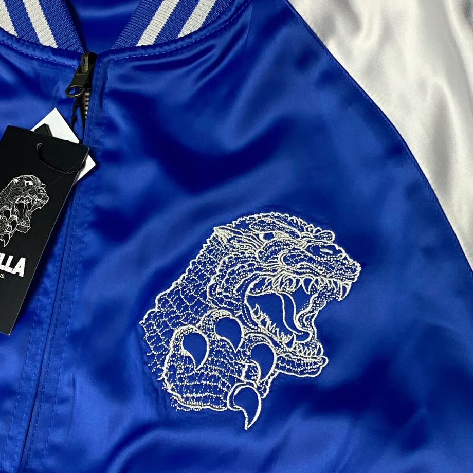 葛飾北斎との夢のコラボ GODZILLA ゴジラ リバーシブル スカジャン 葛飾北斎【神奈川沖浪裏】との夢のコラボ GODZILLA ゴジラ