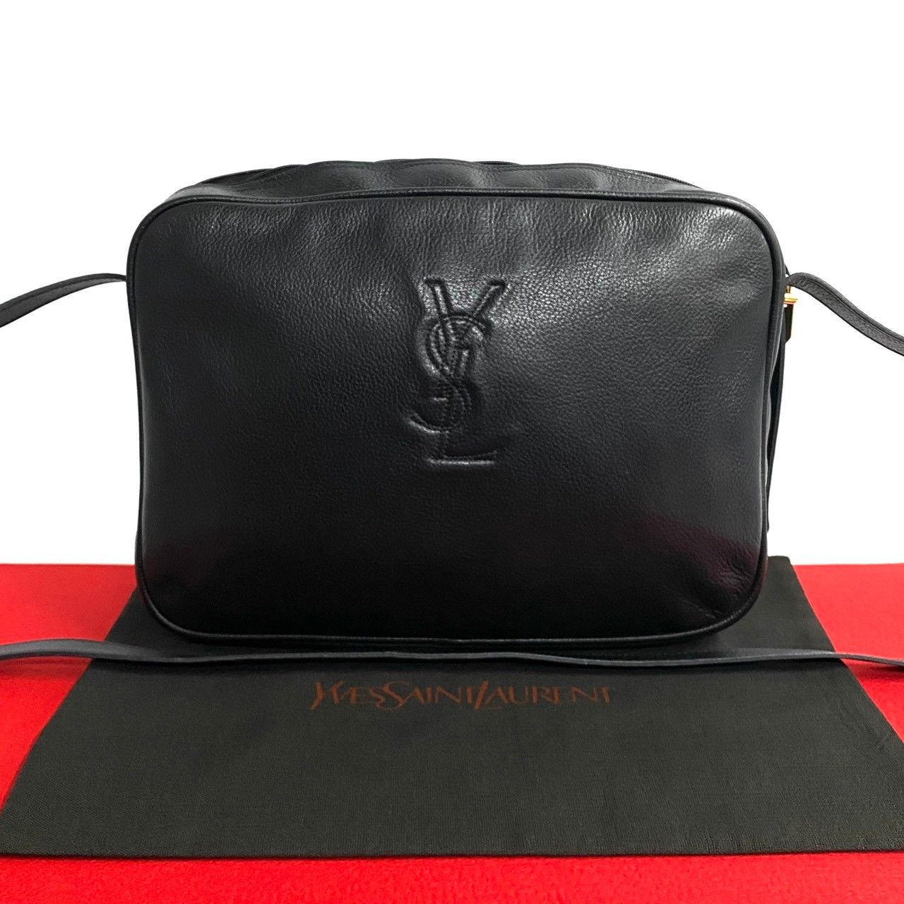 極 美品 YVES SAINT LAURENT イヴ サンローラン YSL ロゴ