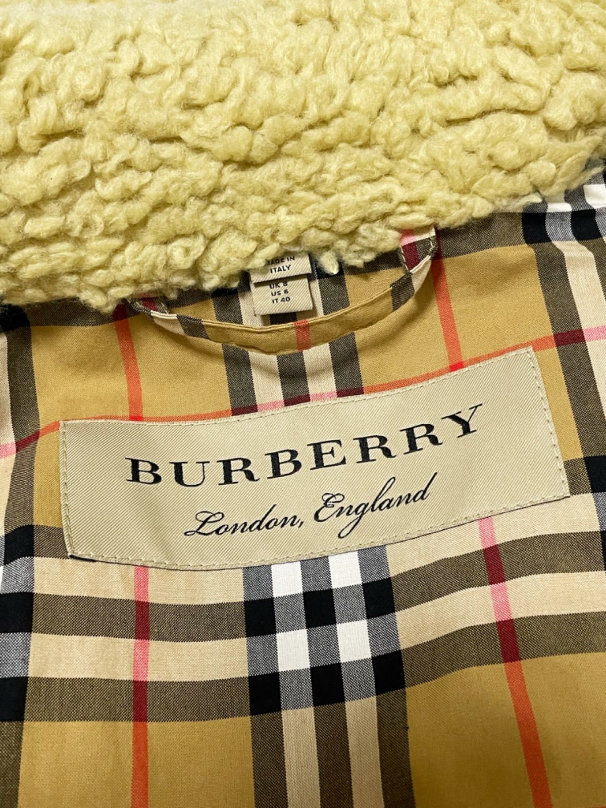 Burberry バーバリー デディベアコート アウター ファー ブラウン-