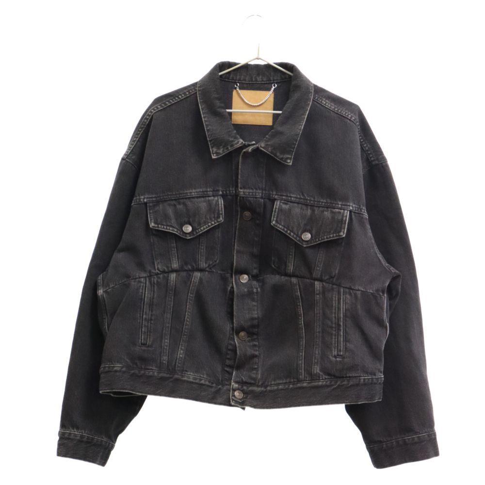 BALENCIAGA (バレンシアガ) 17AW Swing Denim Jacket 482125 TUE14  スウィングオーバーサイズデニムジャケット ブラック