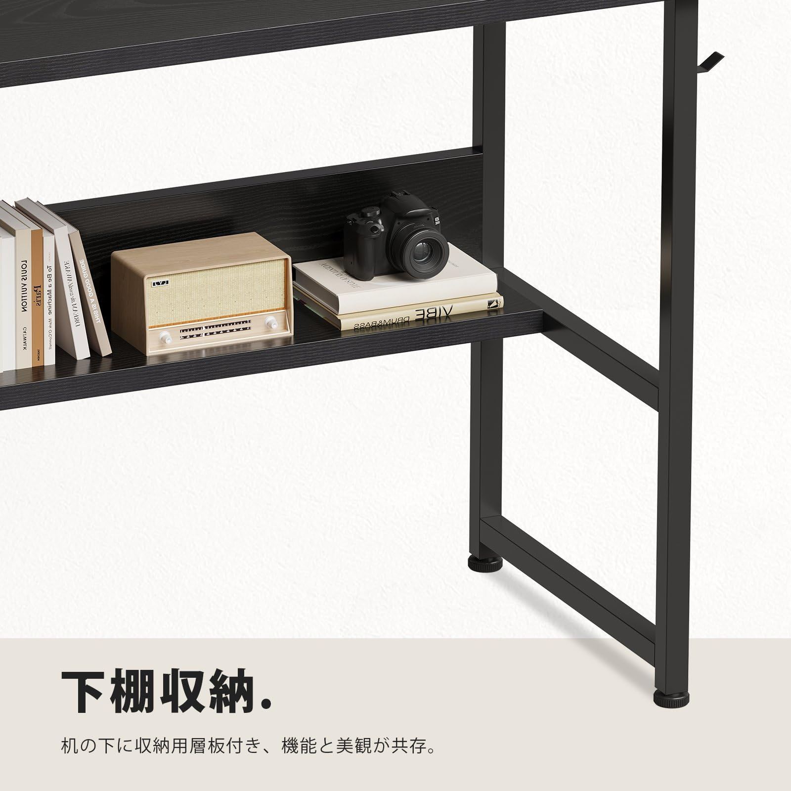 在庫セール】ラック付きデスク パソコンデスク つくえ 幅80cm×奥行50cm 