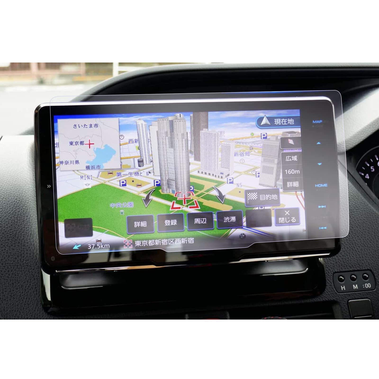 GAFAT KENWOOD ケンウッド MDV-M 907 HDF 彩速ナビ 9型 PET製 車用液晶保護フィルム カーナビ ナビ用保護フィルム 傷防止 汚れ防止 反射防止 指紋防止 防気泡 高透過率 PET製フィルム セット
