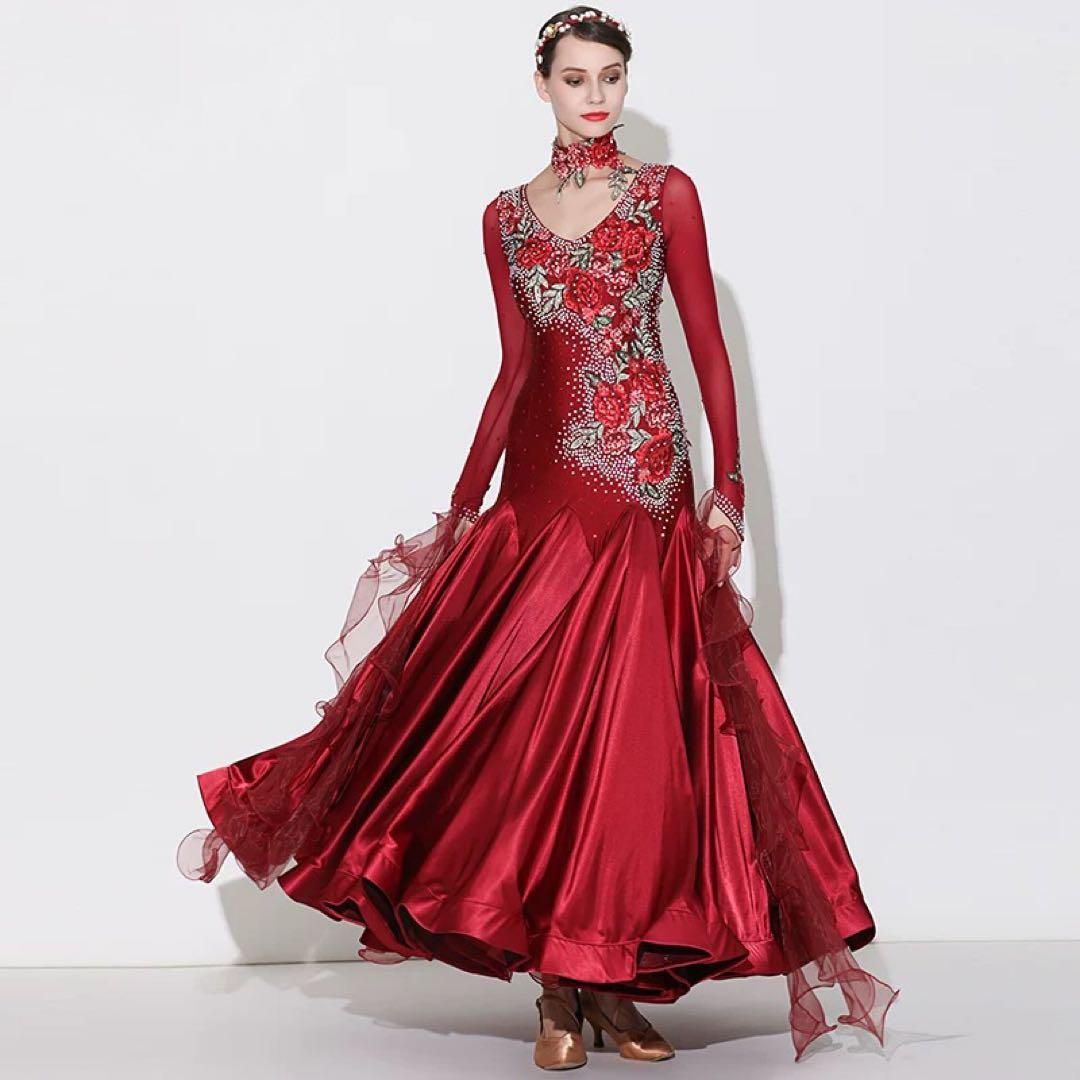 豪華さ際立つスタンダードドレス✨競技会・デモ・発表会に！ 豪華さ際立つスタンダードドレス?競技会・デモ・発表会に！ - メルカリ