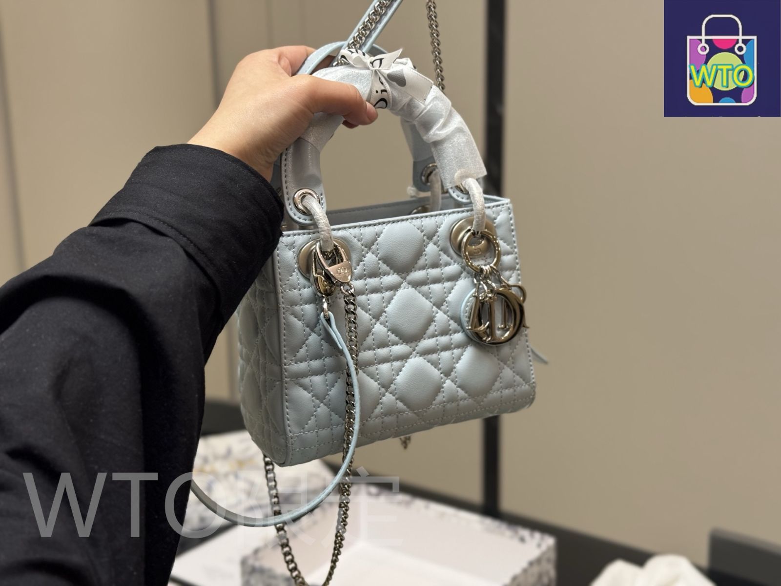 今日特価】Dior Lady Dior オートチェーン ミニバッグ-WTO輸入2
