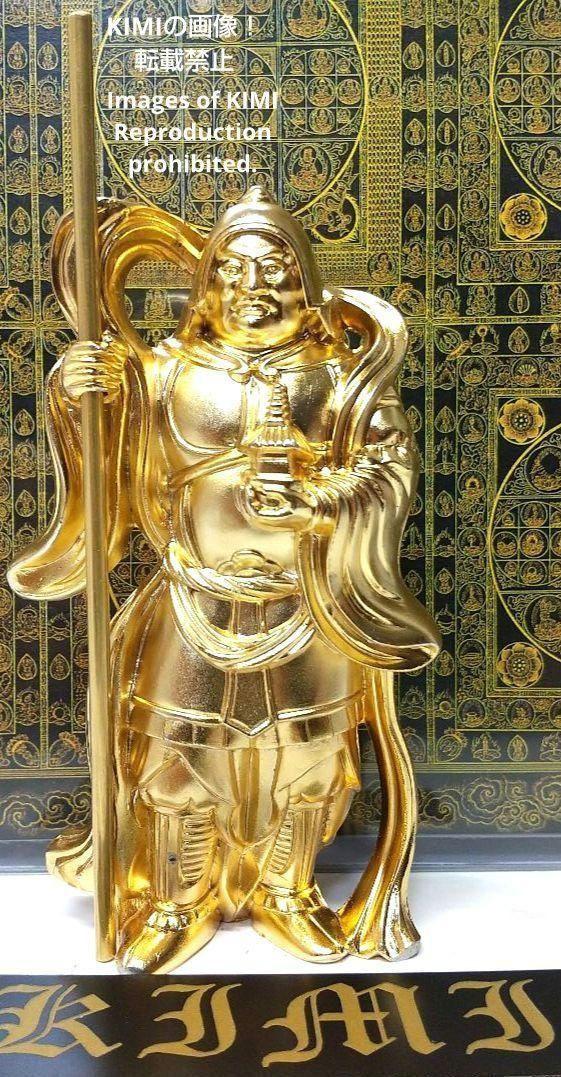 毘沙門天 仏像 C 合金製 高さ10cm 名仏師 牧田秀雲作 精巧な造形美 