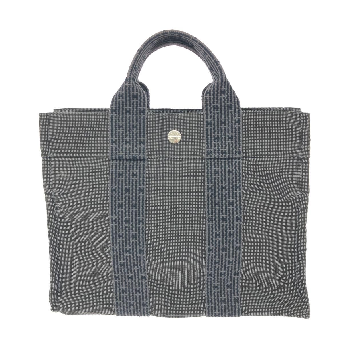 HERMES エルメス トートバッグPM エールライン/キャンバス