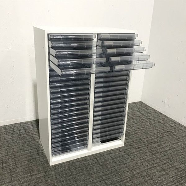 トレイキャビネット 2列23段 SA B4対応 トレイ1枚不足 オカムラ ホワイト