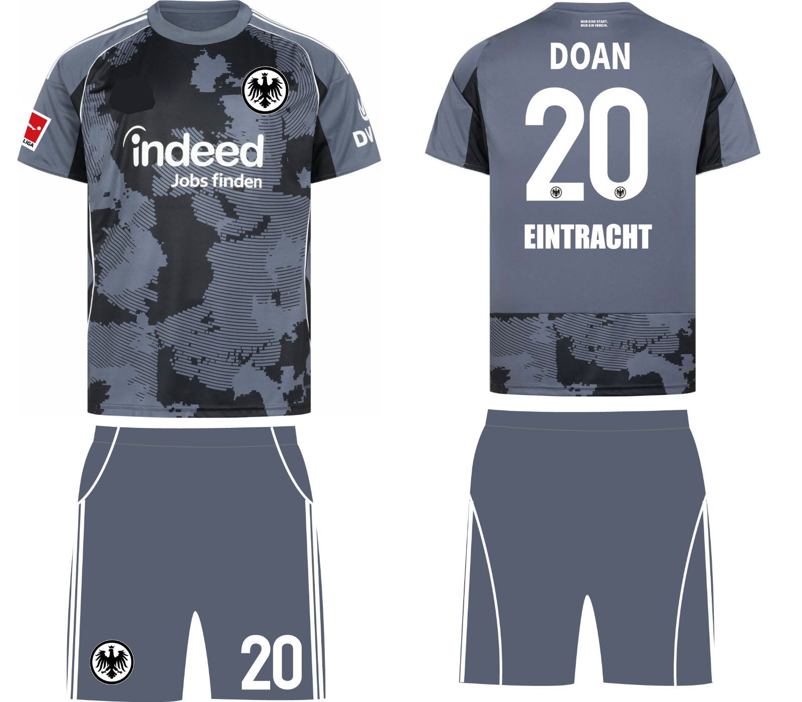 フランクフルトサード サッカーユニフォーム 堂安仕様 DOAN 20番 2025