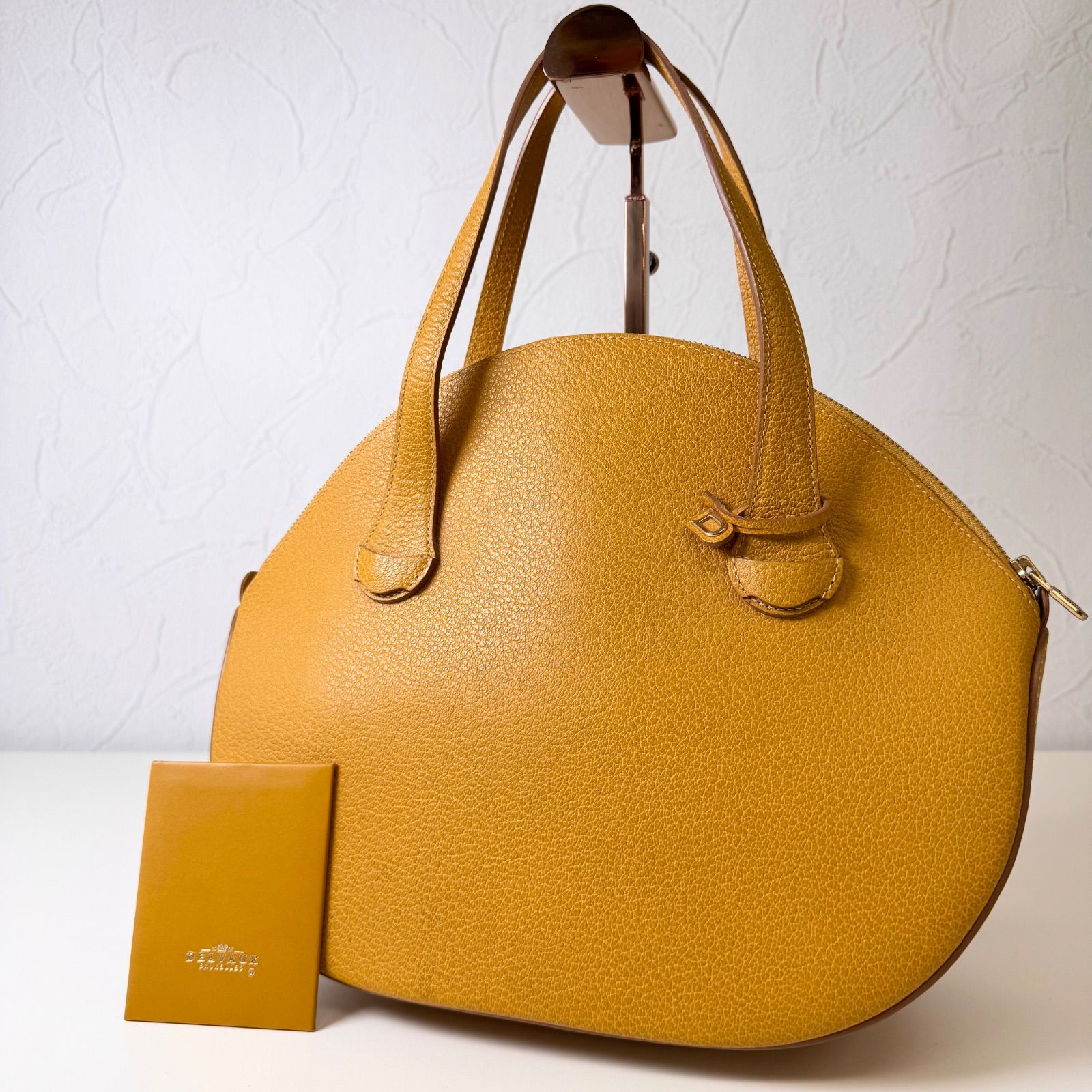 DELVAUX デルヴォー ハンドバッグ 本革 レザー ブラウン 金具 デルボー