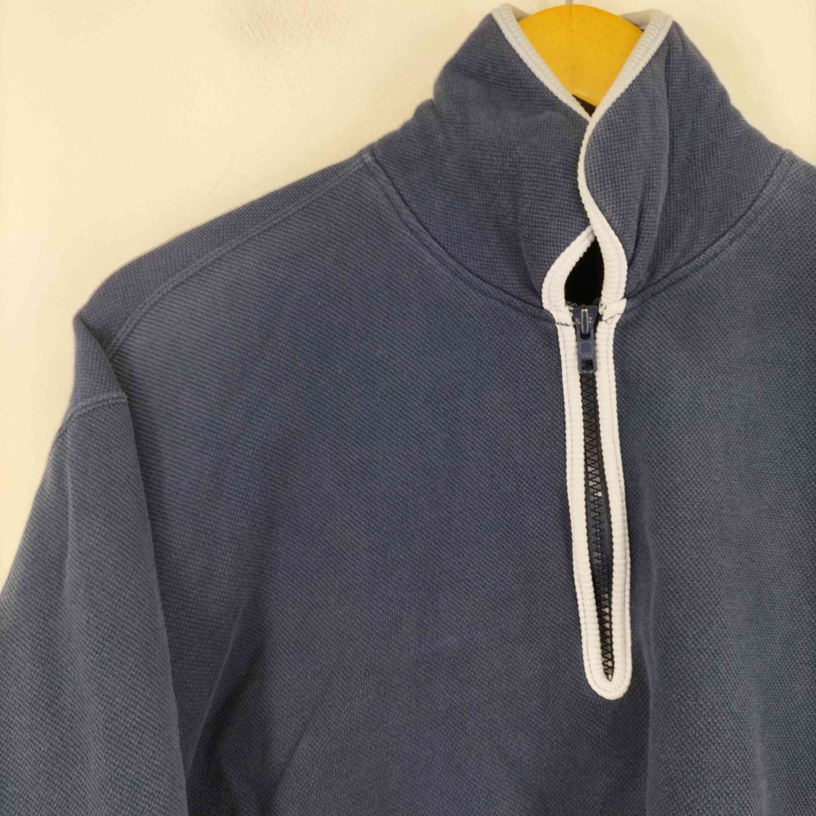 GOODENOUGH ハーフジップ スウェット M ハーフジップ スウェット グッドイナフ GOODENOUGH ハーフジップスウェット 裏起毛 L 青