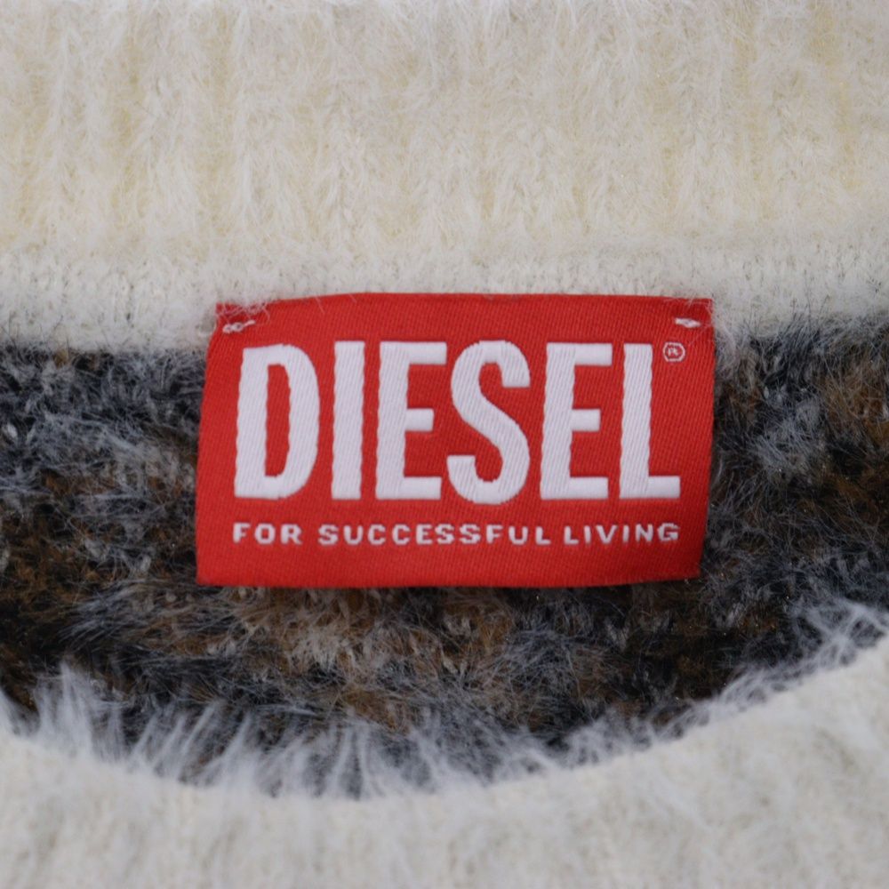 【美品】DIESEL K-ITELLO レオパード ニット セーター コムドット DIESEL (ディーゼル) K-ITELLO レオパード総柄 クルーネック