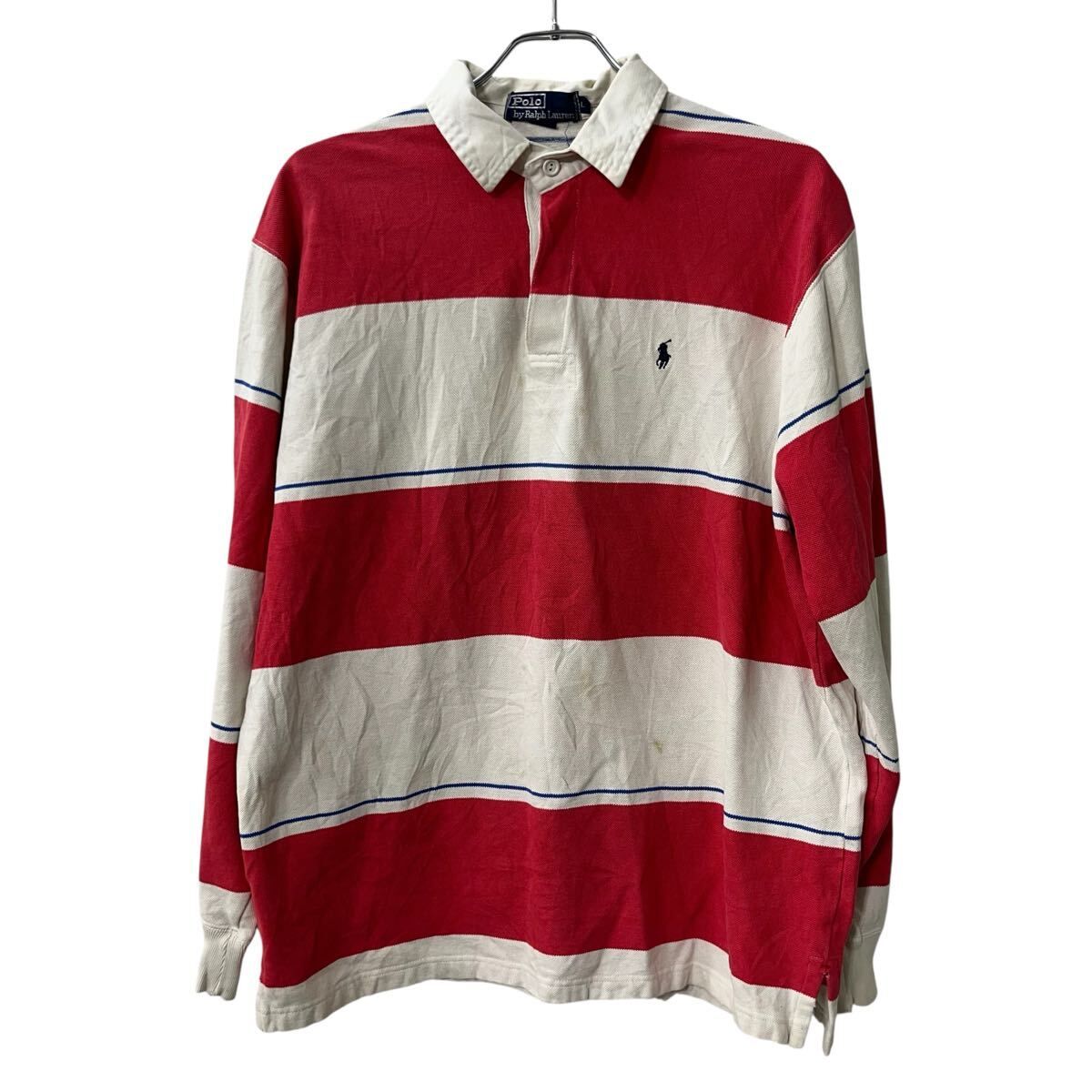 ポロ・ラルフ・ローレン イングランド ラガーシャツ　XL　ホワイト POLO RALPH LAUREN 長袖 ラガーシャツ L ホワイト ポロ ラルフ