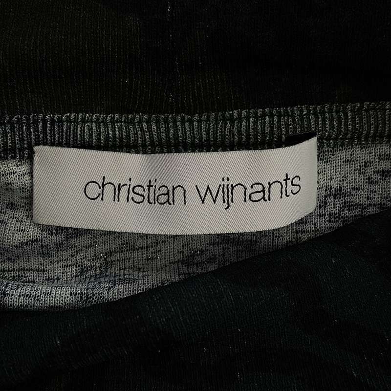 【美品】  Christian Wijnants / クリスチャンワイナンツ | 花柄プリント タートネック カットソー | S | カーキ/グリーン/ネイビー | レディース 美品】 Christian Wijnants / クリスチャンワイナンツ | 花柄